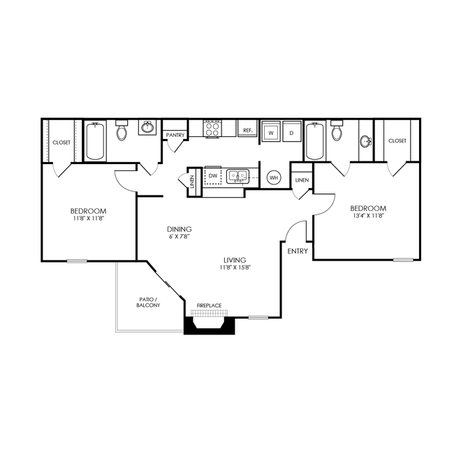 B1 Renovated 2068 floor plan
